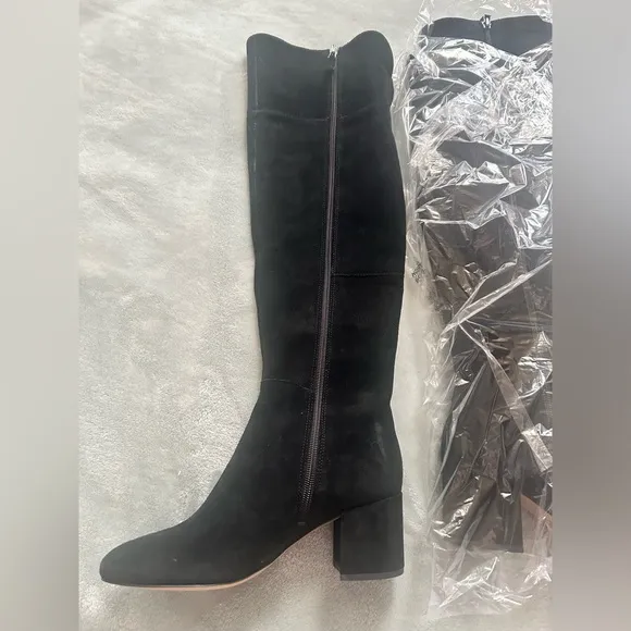 Franco Sarto over the knee heeled suede boots, L-kerri, black su E8050L1001