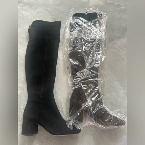 Franco Sarto over the knee heeled suede boots, L-kerri, black su E8050L1001
