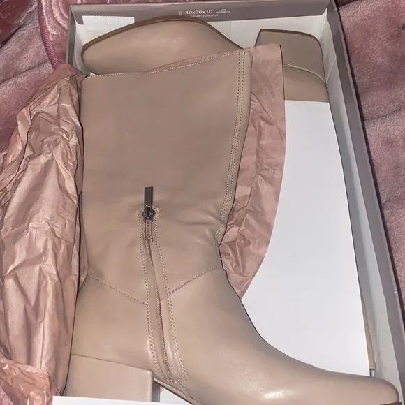 Franco Sarto Taupe Jaxine Mid Shaft Boots