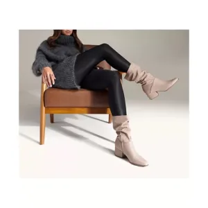Franco Sarto Taupe Jaxine Mid Shaft Boots