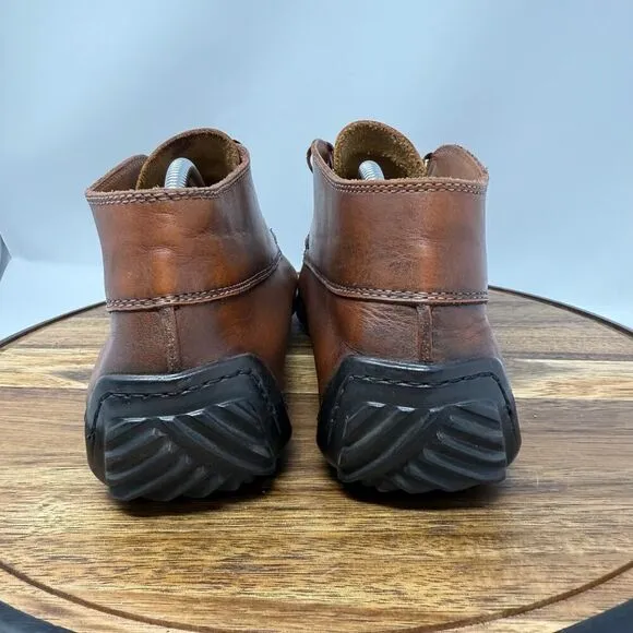 Frau Men's Eu 45 US 11.5 Brown Leather Shoes Booties Lace Up Made in Italy