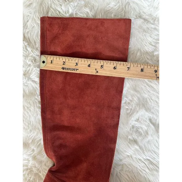 Free People Cleo Slouch Boots Orange/Red Suede Women’s Size EU37/ US6.5