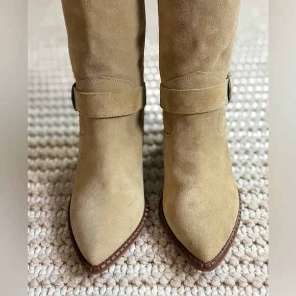 Free People Dahlia Slouch Heeled Suede Boots  Women’s Size 6.5/US 37/EU Boho