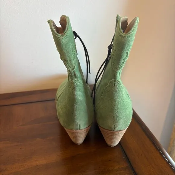 Free People New Frontier Suede Western Ankle Boots