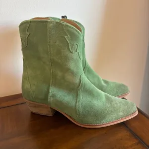 Free People New Frontier Suede Western Ankle Boots