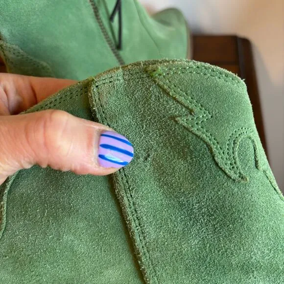 Free People New Frontier Suede Western Ankle Boots