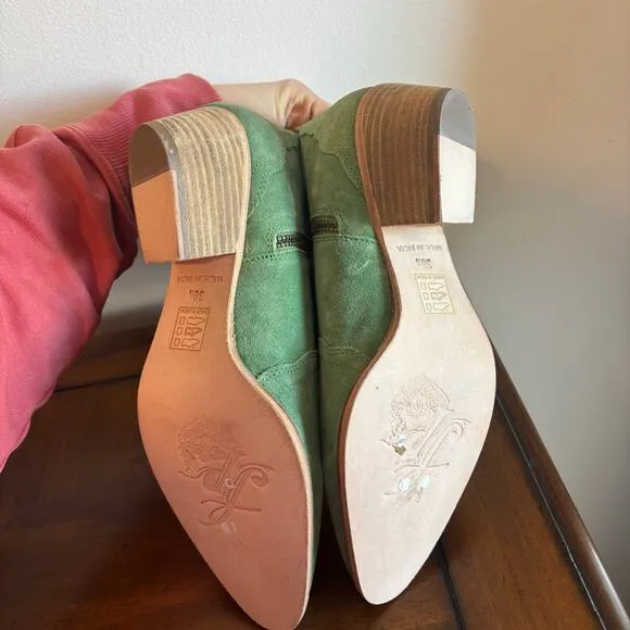 Free People New Frontier Suede Western Ankle Boots