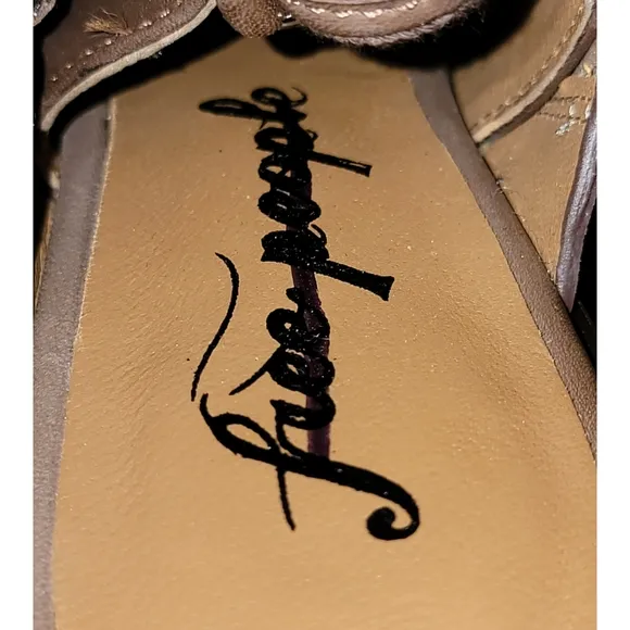Free People Rory Studded Lace Brown Leather Booties Size /38