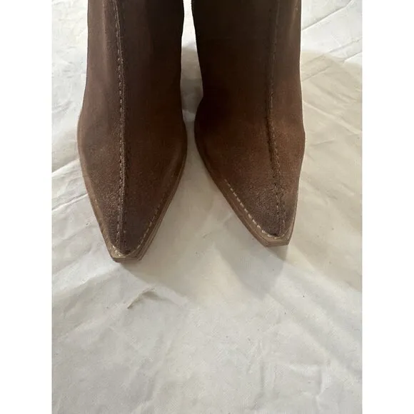 Free People Sway Slouch Boots Blush Suede Brown Western