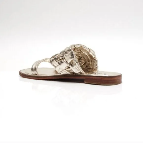 FREE PEOPLE Woven River Sandals / Platina Gold