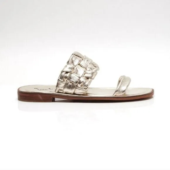 FREE PEOPLE Woven River Sandals / Platina Gold