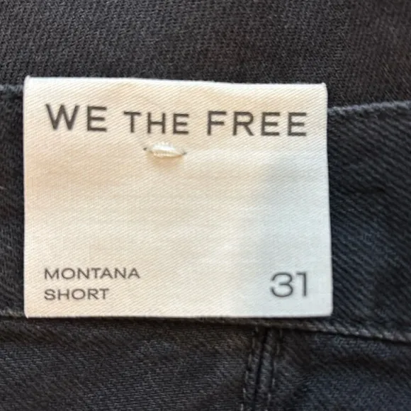 Free People/We the Free Montana Shorts in Lights Out Size 31. NWT
