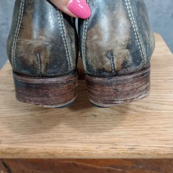 Freebird MASON Size 9 Leather Shoes Distressed Steampunk Boroque Paris London