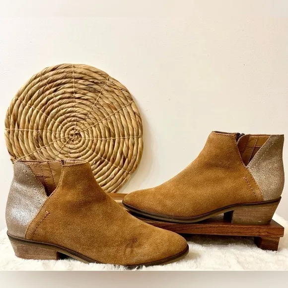 Frye &amp; Co Caden Suede Colorblock Ankle Boots Size 7