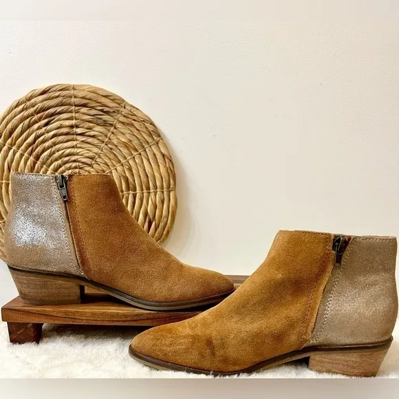 Frye &amp; Co Caden Suede Colorblock Ankle Boots Size 7
