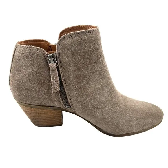 FRYE Boots Judith Zip Ankle Bootie Leather Suede Taupe Women's Size 10 New