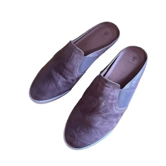 Frye Brown Melanie Gore Leather Slip On Mule size 8.5