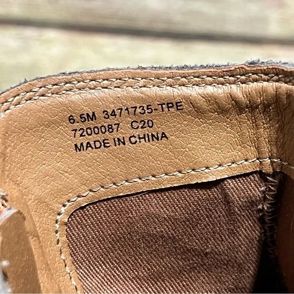 Frye Brown Suede Judith Zip Up Ankle Boots