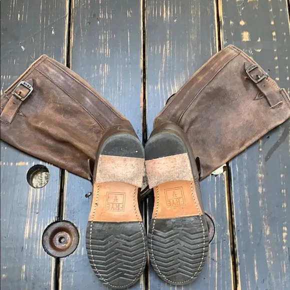 Frye Classic Soft Leather Riding Boot with Buckles