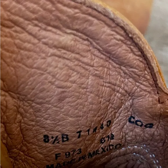 FRYE Cognac Leather Western Boots with Distressed Finish brand new.