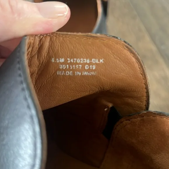 Frye Elyssa Leather Shootie Black Loafer Bootie Ankle Size 8.5