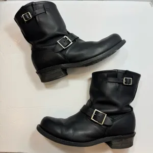 Frye Engineer 12R Black Biker Boots Size 9.5 M Made in USA