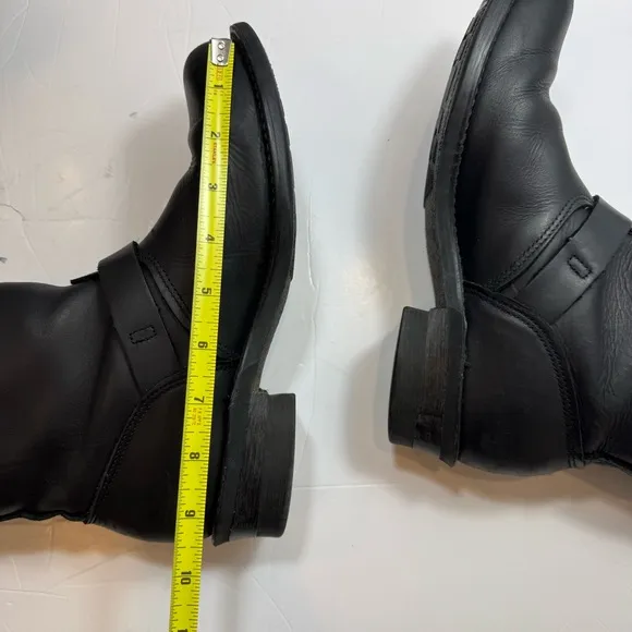 Frye Engineer 12R Black Biker Boots Size 9.5 M Made in USA