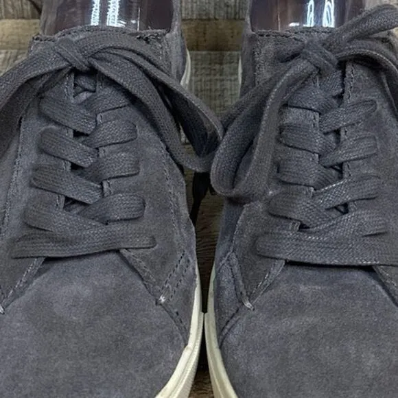 Frye Gemma Low Lace Suede Shoes Charcoal Gray Size 8.5
