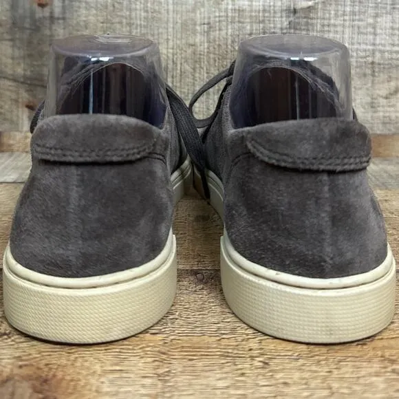 Frye Gemma Low Lace Suede Shoes Charcoal Gray Size 8.5