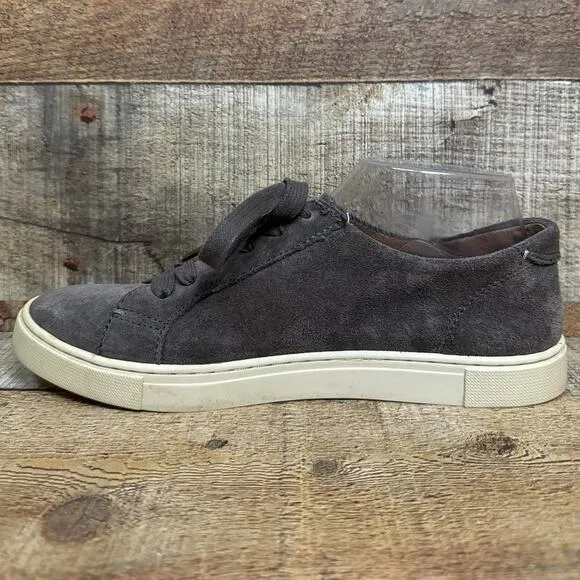Frye Gemma Low Lace Suede Shoes Charcoal Gray Size 8.5