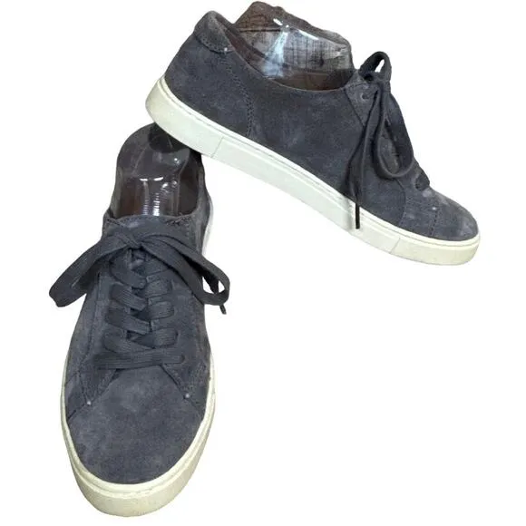 Frye Gemma Low Lace Suede Shoes Charcoal Gray Size 8.5