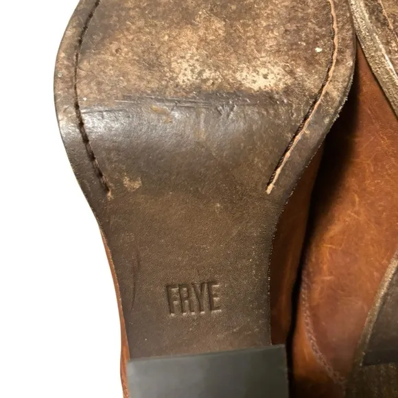 Frye Ilana Pull On Leather Women’s Shooties Booties Shoes Cognac 9 B