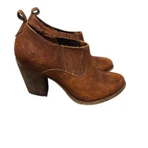 Frye Ilana Pull On Leather Women’s Shooties Booties Shoes Cognac 9 B