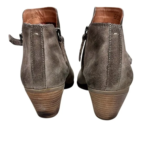 Frye Judith Ankle Booties SZ 7.5 Taupe Suede Boots