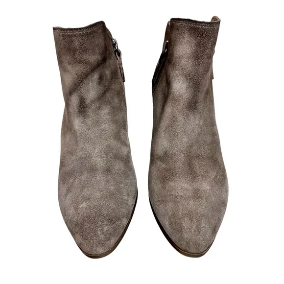 Frye Judith Ankle Booties SZ 7.5 Taupe Suede Boots