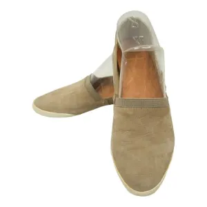 Frye Melanie Womens Slip On Sneaker Size 7.5 Nubuck Leather Taupe Gray Shoes
