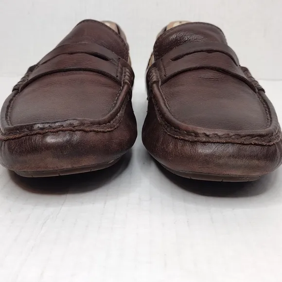 Frye Men's Brown Leather Penny Slip On Loafers Size 10