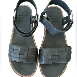 FRYE Quinn Woven Harness Vegan Sheep Leather Sandals