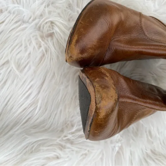 Frye Regina zip knee distressed heeled boots 7.5