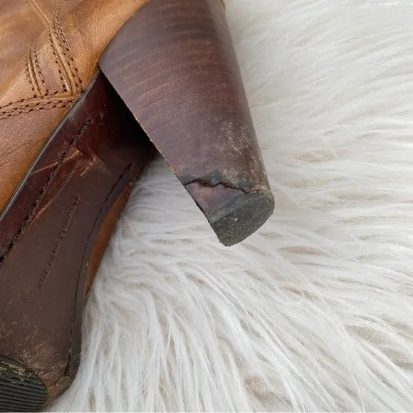Frye Regina zip knee distressed heeled boots 7.5