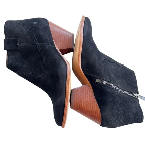Frye Suede Leather Point Toe Ankle Boots Size 6.5