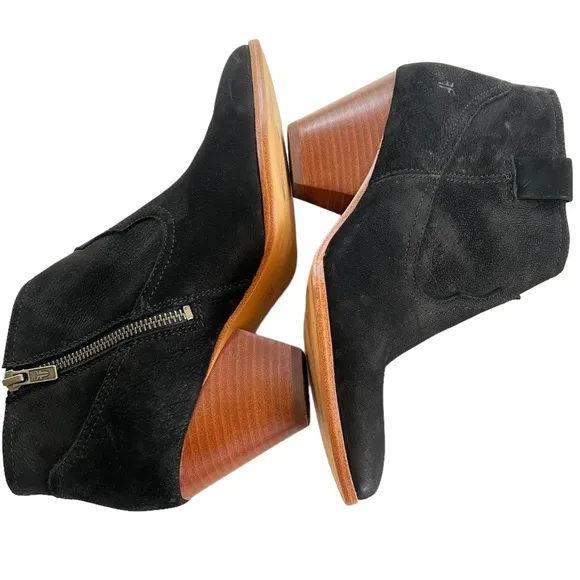 Frye Suede Leather Point Toe Ankle Boots Size 6.5