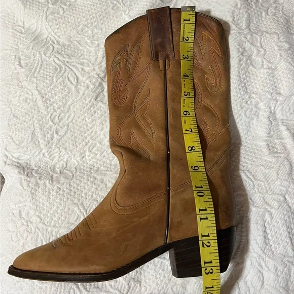 Frye Suede Leather Western Cowboy Boots Size 8