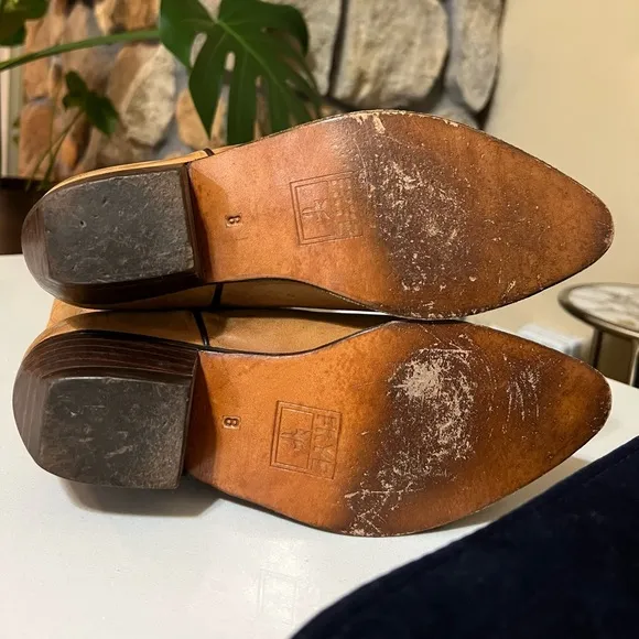 Frye Suede Leather Western Cowboy Boots Size 8