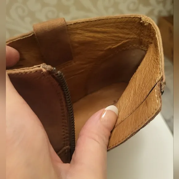 Frye Tan Ankle Boots Western Style