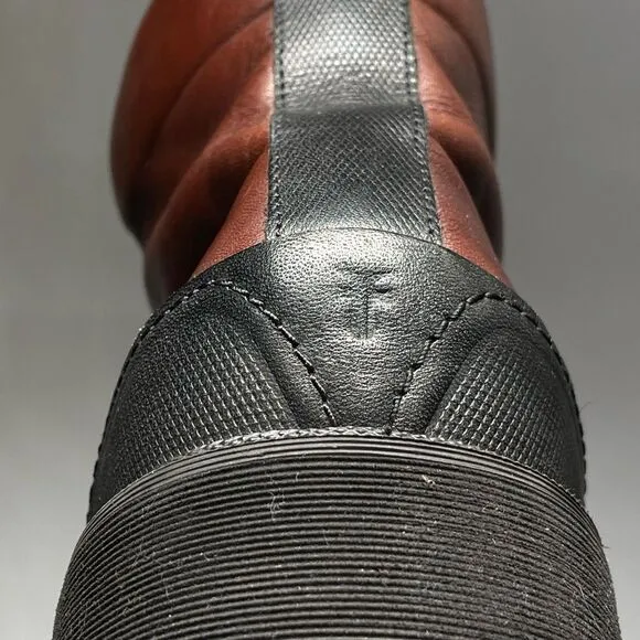 FRYE Terra Boots Mens 10 Cognac Leather Lace-Up Chukka Combat Boot‎ Classic