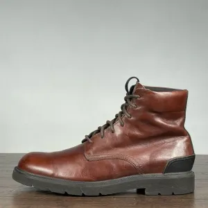 FRYE Terra Boots Mens 10 Cognac Leather Lace-Up Chukka Combat Boot‎ Classic