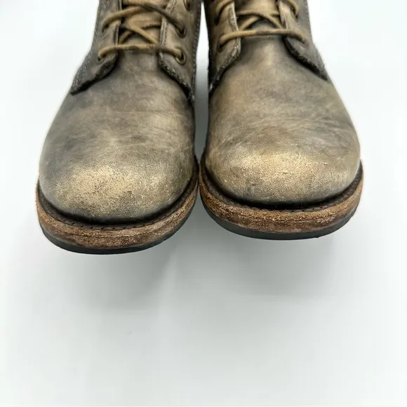 Frye Veronica Comabt Boots lace up dip-dye Ombre leather rounded toe grunge
