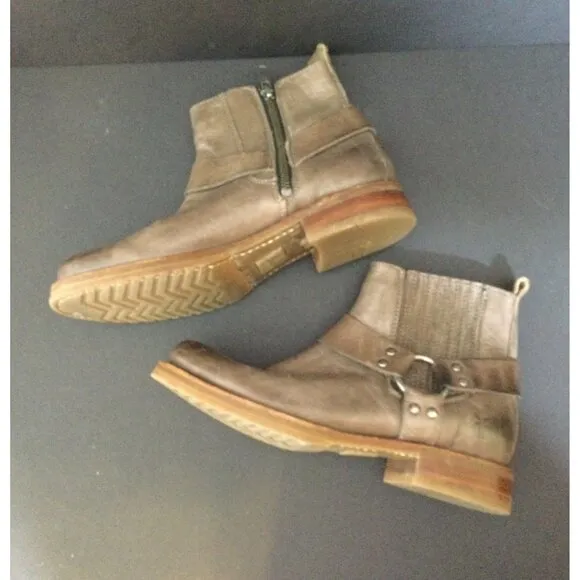Frye Womens Leather Veronica Harness Chelsea Ankle Boots Size 7