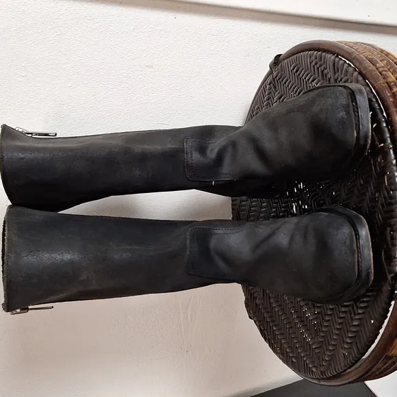 Frye Zippered Suede Leather Boots Size 8 1/2 B